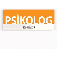 BK Kişiye Özel Psikolog Duvar & Kapı Isimliği (Model 7) Sarı