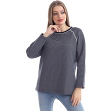 Self Clothing Sweatshirt Lacivert Bisiklet Yaka