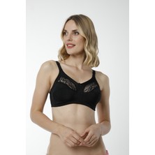 Hmd 6100 Ribana %100 Pamuk Toparlayıcı Sütyen - Siyah