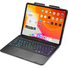 Nout iPad 12,9" 4. ve 3. Nesil Klavyeli Kılıf Türkçe Q Trackpad Mouse