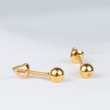 Bilezikci Vidalı 22 Ayar Altın Top Küpe