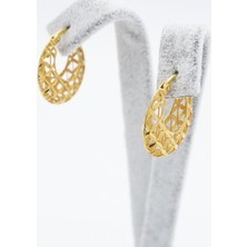 Latif Kuyumcu 22 Ayar Kalemli Halka Küpe LTFKP819