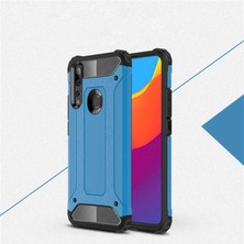 noktaks - Huawei Y9 Prime 2019 - Kılıf Çift Katman Zırh Tank Crash Military Kapak - Mavi - T9724
