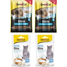 Gimcat 4 Adet Ödül(2-Milk Bits 40 Gr+2-Sticks Balıklı)