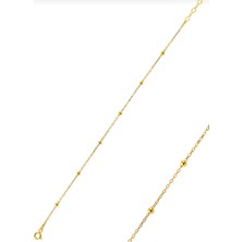 Adal Silver Kadın 925 Ayar Gümüş Altın Renk Toplu Bileklik