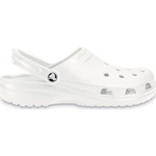 Crocs Classic 10001-100 Beyaz Terlik Silikon/Plastik Malzeme ile Günlük Kullanım için Ergonomik Destek