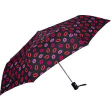 Biggbrella So005 Şemsiye Dudak Desenli Siyah