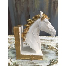 Sister Home Design At Figürlü Kitap Tutucu Beyaz Gold