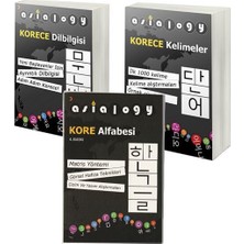 Cinius Yayınları Asialogy Korece Kelimeler, Alfabe ve Dil Bilgisi 3 Kitap Set