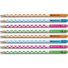 Faber-Castell Kurşun Kalem - Silgili - Flowers - 8'li Set