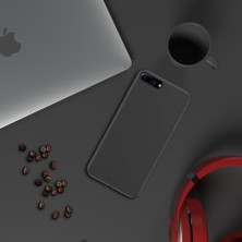 Piyasa Sepeti Apple iPhone 8 Plus Ince Mat Silikon Kılıf Siyah