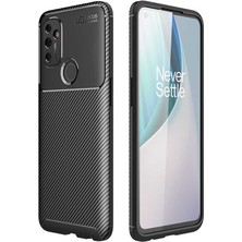 Tekno Grup Oneplus Nord N100 Kılıf Karbon Desenli Lux Negro Silikon + Nano Ekran Koruyucu