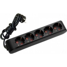 Viko Multi-Let Siyah 5'li Topraklı Çocuk Korumalı Grup Priz-5 Metre