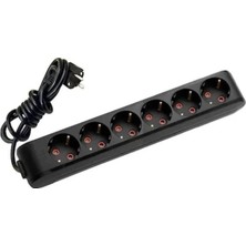 Viko Multi-Let Siyah 6'lı Topraklı Çocuk Korumalı Grup Priz-5 Metre