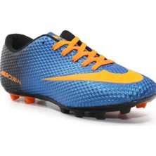 Walked Çim Saha Krampon Mavi Turuncu Futbol Ayakkabısı HS890NY