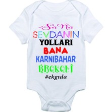 Limon Bebek Sana Sevdanın Yolları Baskılı Zıbın Body