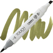 Shinhan Art Twin Brush Marker Fırça Uçlu Markör Kalem Olive Green Dark Y225