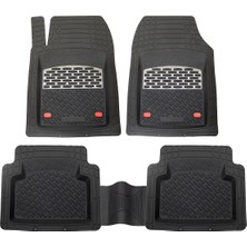 Team Car Fiat Linea Uyumlu Derin Havuzlu Krom Karbon 3D Paspas