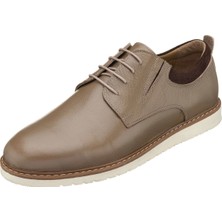 Costo Shoes 45,46,47,48,49,50 Numaralarda  AG4296 Vizon Deri Büyük Numara Erkek Ayakkabısı