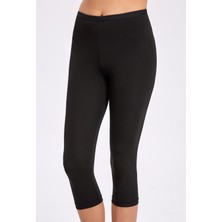 İlke İç Giyim Ilke 2258 Likralı Kadın Kapri Tayt - Siyah - Gri