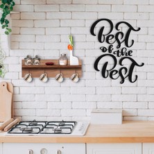 Bk Gift Doğal Ahşap Raflı Dekoratif Fincan Askılığı ve Duvar Süsü-1