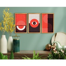 Bk Gift Dekoratif 3’lü Retro Ahşap Tablo-17