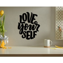 Bk Gift Kendini Sev Ahşap Duvar Yazısı-1