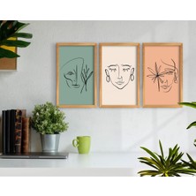 Bk Gift Dekoratif 3’lü Retro Ahşap Tablo-4