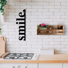 Bk Gift Dekoratif Doğal Ahşap Raf ve Gülümse Duvar Süsü-4