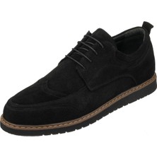 Costo Shoes 45 - 46 - 47 - 48 - 49 - 50 AB1386 Siyah Süet  Çift Katlı Termo Taban Büyük Numara Dana Derisi Rahat Geniş Kalıp Üst Kalite Erkek Spor Ayakkabı