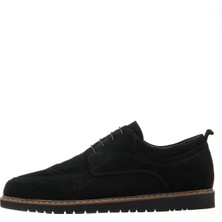 Costo Shoes 45 - 46 - 47 - 48 - 49 - 50 AB1386 Siyah Süet  Çift Katlı Termo Taban Büyük Numara Dana Derisi Rahat Geniş Kalıp Üst Kalite Erkek Spor Ayakkabı