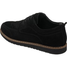 Costo Shoes 45 - 46 - 47 - 48 - 49 - 50 AB1386 Siyah Süet  Çift Katlı Termo Taban Büyük Numara Dana Derisi Rahat Geniş Kalıp Üst Kalite Erkek Spor Ayakkabı