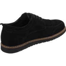 Costo Shoes 45 - 46 - 47 - 48 - 49 - 50 AB1386 Siyah Süet  Çift Katlı Termo Taban Büyük Numara Dana Derisi Rahat Geniş Kalıp Üst Kalite Erkek Spor Ayakkabı