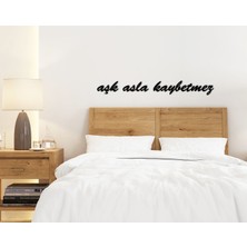 Bk Gift Aşk Asla Kaybetmez Ahşap Duvar Yazısı-1