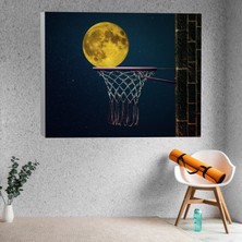 Deko Gonya Dolunay Basketbol Temalı Dekoratif Kanvas Tablo