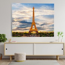 Deko Gonya Eyfel Kulesi Manzaralı Dekoratif Kanvas Tablo