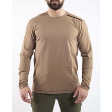 VAV Wear Baseti04 Sıfır Yaka  Uzun Kol  Koltuk Altı Fileli Su Itci Antibakteriyel Kumaş Gözlük Askılı Tshirt