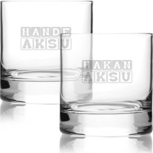 Bk Kişiye Özel Isimli 2'li Viski Bardağı Seti - 21