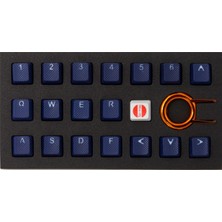 Tai-Hao Rubber Gaming Aydınlatmalı Keycaps Set - 18 Keys Rubberized Doubleshot Key Caps (Dark Blue)