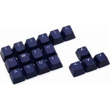 Tai-Hao Rubber Gaming Aydınlatmalı Keycaps Set - 18 Keys Rubberized Doubleshot Key Caps (Dark Blue)