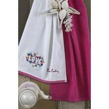 Pierre Cardin 2'li Mutfak Havlusu Fuşya