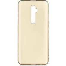 noktaks - Oppo Reno 2Z - Kılıf Mat Soft Premier Silikon Kapak - Gold - T10922