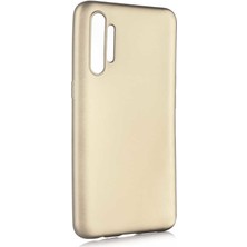 noktaks - Realme XT - Kılıf Mat Soft Premier Silikon Kapak - Gold - T11917