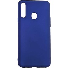 kilifone - Samsung Galaxy A20S - Kılıf Mat Soft Premier Silikon Kapak - Saks Mavi - T9941