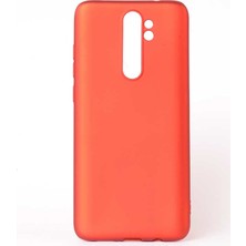 noktaks - Xiaomi Redmi Note 8 Pro - Kılıf Mat Soft Premier Silikon Kapak - Kırmızı