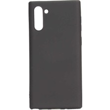 kilifone - Samsung Galaxy Note 10 - Kılıf Mat Soft Premier Silikon Kapak - Siyah - T9748