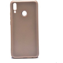 noktaks - Huawei Y9 2019 - Kılıf Mat Soft Premier Silikon Kapak - Gold - T6709
