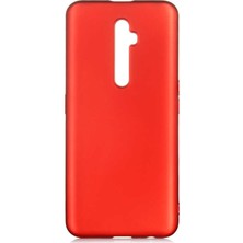noktaks - Oppo Reno 2Z - Kılıf Mat Soft Premier Silikon Kapak - Kırmızı - T10922