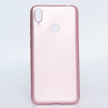 kilifone - Huawei Y7 Prime 2019 - Kılıf Mat Soft Premier Silikon Kapak - Rose Gold - T7636