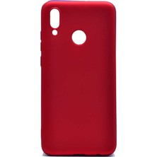 noktaks - Huawei P Smart 2019 - Kılıf Mat Soft Premier Silikon Kapak - Kırmızı - T6835